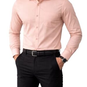 Men’s Formal Shirt and Pant Combo Set, Solid Full Sleeve Office Wear Shirt with Formal Trouser, Regular Fit Business Casual Clothing Set for Office, Party, Wedding & Daily Style