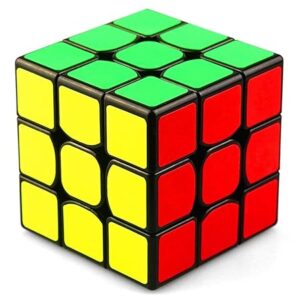 D ETERNAL Sengs Magic Speed Cube 3x3x3 High Speed Cubic Cubes Puzzle Brainteaser Game Toy, Black Base